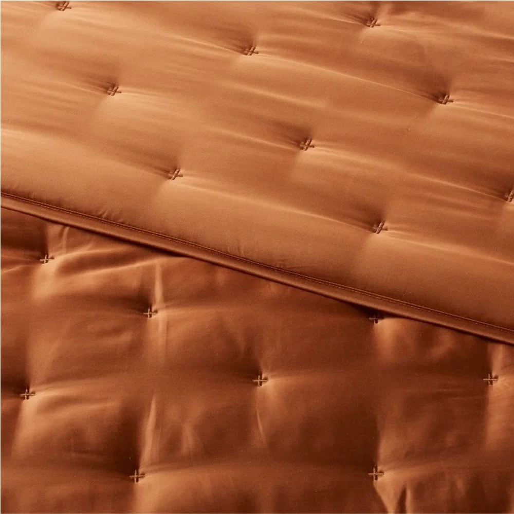 THRESHOLD NWT tencel comforter & sham set -copper -full/queen